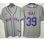 Men's New York Mets #39 Edwin Diaz Grey Stitched MLB Cool Base Nike Jersey