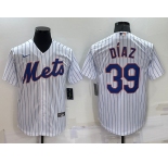 Men's New York Mets #39 Edwin Diaz White Stitched MLB Cool Base Nike Jersey