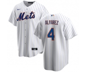Men's New York Mets #4 Francisco álvarez White Cool Base Stitched Baseball Jersey