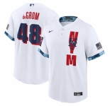 Men's New York Mets #48 Jacob deGrom Nike White 2021 MLB All-Star Game Replica Player Jersey