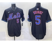 Men's New York Mets #5 David Wright Black Limited Stitched Baseball Jersey