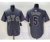 Men's New York Mets #5 David Wright Navy City Connect Stitched Baseball Jersey