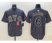 Men's New York Mets #6 Starling Marte Gray 2024 City Connect Cool Base Stitched Jerseys