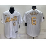 Men's New York Mets #6 Starling Marte Number White 2022 All Star Stitched Cool Base Nike Jersey
