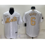 Men's New York Mets #6 Starling Marte White 2022 All Star Stitched Cool Base Nike Jersey