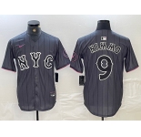 Men's New York Mets #9 Brandon Nimmo Gray 2024 City Connect Cool Base Stitched Jersey
