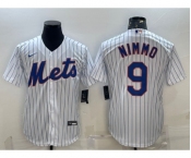 Men's New York Mets #9 Brandon Nimmo White Cool Base Stitched Baseball Jersey