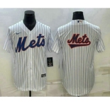 Men's New York Mets Big Logo White Cool Base Stitched Baseball Jerseys