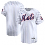 Men's New York Mets Blank 2024 White Home Limited Stitched Baseball Jersey