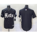 Men's New York Mets Blank Black 'Gotham Gothic Edition' Vapor Premier Limited Stitched Baseball Jersey