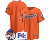 Men's New York Mets Blank Orange 2025 Spring Training Stitched Baseball Jersey