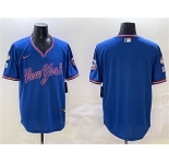 Men's New York Mets Blank Royal 2025 Spring Training Stitched Baseball Jersey