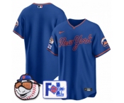 Men's New York Mets Blank Royal 2025 Spring Training Stitched Baseball Jersey