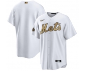 Men's New York Mets Blank White 2022 All-Star Cool Base Stitched Baseball Jersey