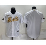 Men's New York Mets Blank White 2022 All Star Stitched Cool Base Nike Jersey