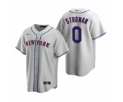 Men's Nike New York Mets #0 Marcus Stroman Gray Road Stitched Baseball Jersey