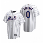 Men's Nike New York Mets #0 Marcus Stroman White 2020 Home Stitched Baseball Jersey