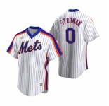 Men's Nike New York Mets #0 Marcus Stroman White Cooperstown Collection Home Stitched Baseball Jersey