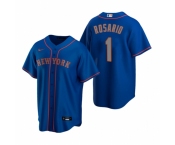 Men's Nike New York Mets #1 Amed Rosario Royal Alternate Road Stitched Baseball Jersey