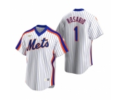 Men's Nike New York Mets #1 Amed Rosario White Cooperstown Collection Home Stitched Baseball Jersey