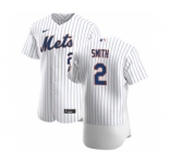 Men's Nike New York Mets #2 Dominic Smith White Home 2020 Authentic Player Baseball Jersey