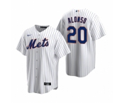 Men's Nike New York Mets #20 Pete Alonso White 2020 Home Stitched Baseball Jersey
