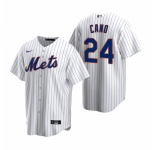 Men's Nike New York Mets #24 Robinson Cano White 2020 Home Stitched Baseball Jersey