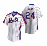 Men's Nike New York Mets #24 Robinson Cano White Cooperstown Collection Home Stitched Baseball Jersey