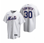 Men's Nike New York Mets #30 Michael Conforto White 2020 Home Stitched Baseball Jersey