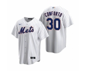 Men's Nike New York Mets #30 Michael Conforto White 2020 Home Stitched Baseball Jersey