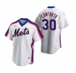 Men's Nike New York Mets #30 Michael Conforto White Cooperstown Collection Home Stitched Baseball Jersey