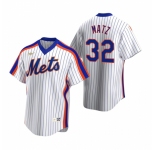 Men's Nike New York Mets #32 Steven Matz White Cooperstown Collection Home Stitched Baseball Jersey