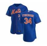 Men's Nike New York Mets #34 Noah Syndergaard Royal Alternate 2020 Authentic Player Baseball Jersey