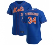 Men's Nike New York Mets #34 Noah Syndergaard Royal Alternate 2020 Authentic Player Baseball Jersey