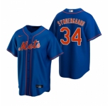 Men's Nike New York Mets #34 Noah Syndergaard Royal Alternate Stitched Baseball Jersey