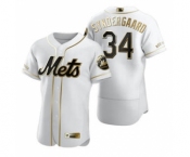Men's Nike New York Mets #34 Noah Syndergaard White 2020 Authentic Golden Edition Baseball Jersey