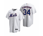 Men's Nike New York Mets #34 Noah Syndergaard White 2020 Home Stitched Baseball Jersey