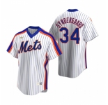 Men's Nike New York Mets #34 Noah Syndergaard White Cooperstown Collection Home Stitched Baseball Jersey