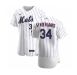 Men's Nike New York Mets #34 Noah Syndergaard White Home 2020 Authentic Player Baseball Jersey