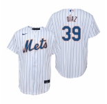 Men's Nike New York Mets #39 Edwin Diaz White Home Stitched Baseball Jersey
