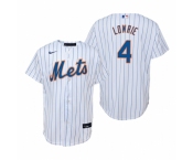 Men's Nike New York Mets #4 Jed Lowrie White Home Stitched Baseball Jersey