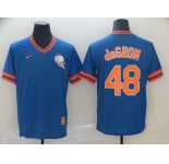 Men's Nike New York Mets #48 Jacob deGrom Blue MLB M&N Jersey