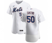 Men's Nike New York Mets #50 Miguel Castro White Home 2020 Authentic Player Baseball Jersey