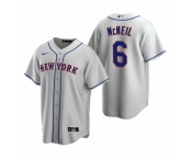 Men's Nike New York Mets #6 Jeff McNeil Gray Road Stitched Baseball Jersey