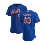 Men's Nike New York Mets #63 Thomas Szapucki Royal Alternate 2020 Authentic Player Baseball Jersey