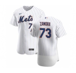 Men's Nike New York Mets #73 Daniel Zamora White Home 2020 Authentic Player Baseball Jersey