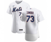 Men's Nike New York Mets #73 Daniel Zamora White Home 2020 Authentic Player Baseball Jersey