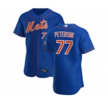 Men's Nike New York Mets #77 David Peterson Royal Alternate 2020 Authentic Player Baseball Jersey