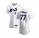 Men's Nike New York Mets #77 David Peterson White Home 2020 Authentic Player Baseball Jersey