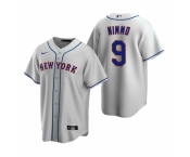 Men's Nike New York Mets #9 Brandon Nimmo Gray Road Stitched Baseball Jersey